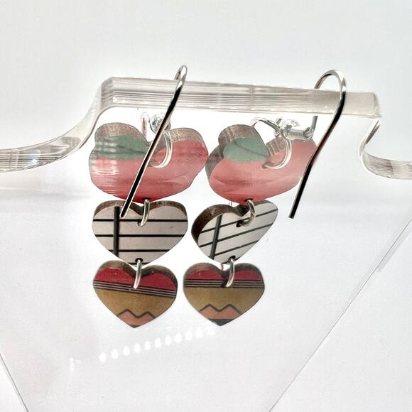 Teacher Earrings - School Earrings - Back To School - Apple - Paper - Pencil - Picture 4 of 8
